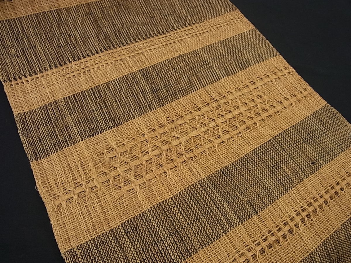 平和屋着物□極上 夏物 古代原始布 科布 銀座もとじ 和織 八寸名古屋帯