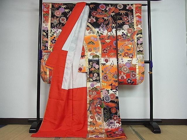 平和屋着物□お引きずり・お引き摺り・引き振袖 和装 結婚式 吉祥鳳凰