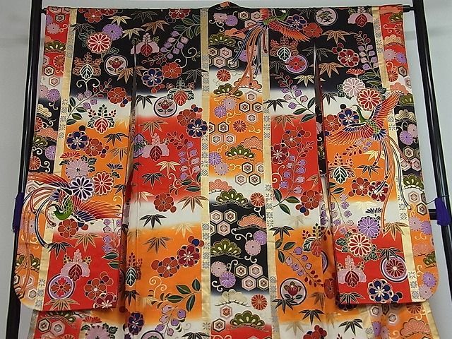 平和屋着物□お引きずり・お引き摺り・引き振袖 和装 結婚式 吉祥鳳凰
