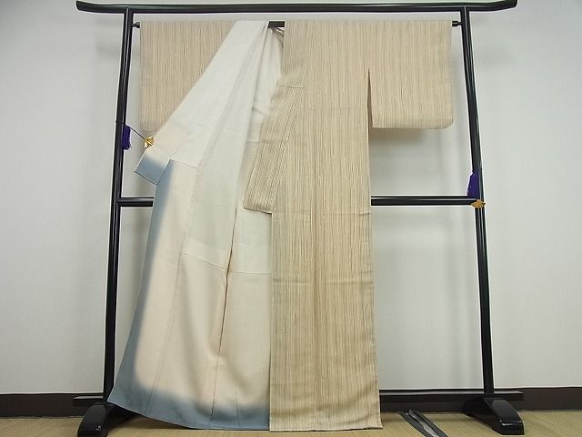 平和屋着物□極上 染司よしおか 五代目 吉岡幸雄 小紋 間道 逸品3s1606