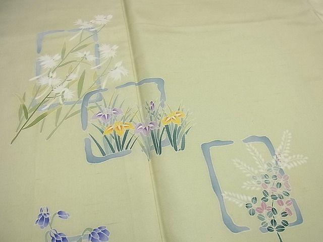 平和屋着物□極上 本加賀友禅作家 近藤京華 訪問着 紬地 リンカ 証紙
