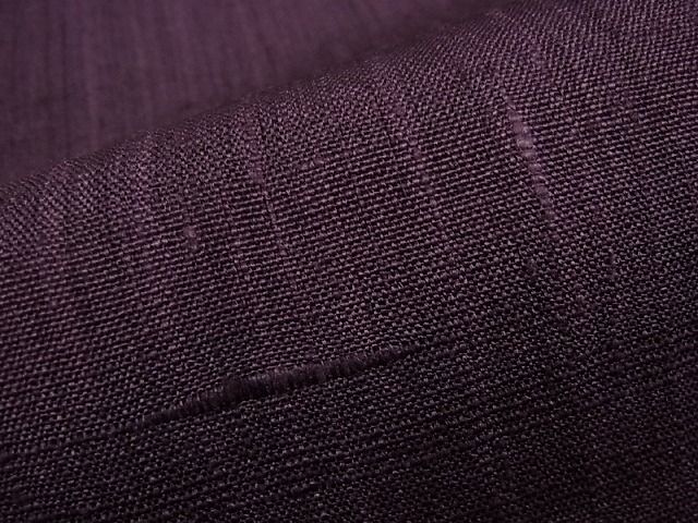 平和屋□極上 夏物 染織の名門 しょうざん 生紬 色無地 紫鷲 逸品