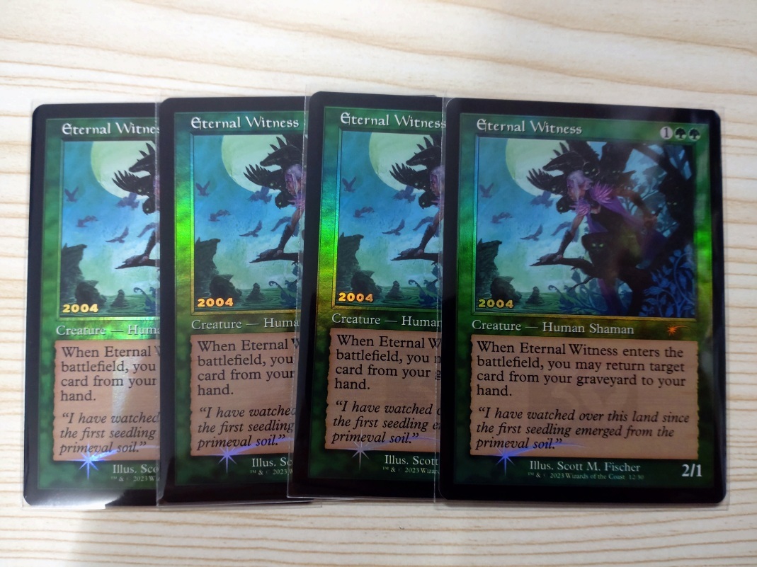 MTG「永遠の証人/Eternal Witness」FOIL プロモ 4枚セット 英版 2004