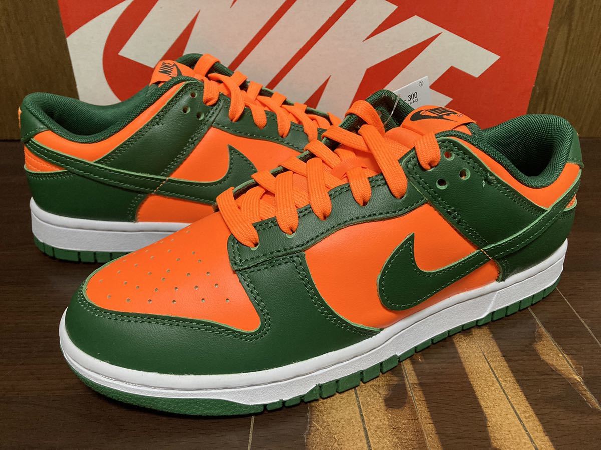 22年製 NIKE DUNK LOW RETRO ナイキ ダンク レトロ ローカット SWOOSH【DD1391-300】Gorge Green and Total Orange グリーン オレンジ US8