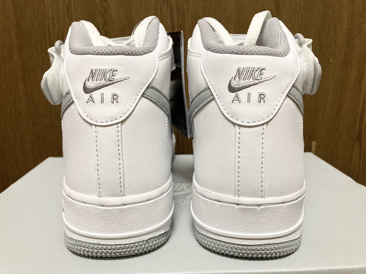 22年製 NIKE AIR FORCE 1 MID ナイキ エアフォース ミッド AF1【DV0806-100】WHITE WOLF GRAY ホワイト ウルフ グレー 白×灰 US11_画像3