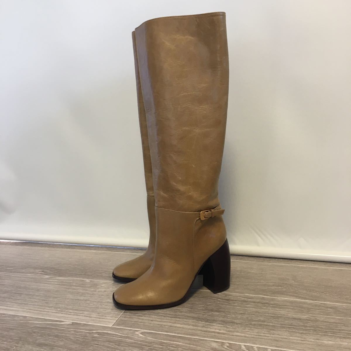 YM/724 TORY BURCH トリーバーチ Banana Heel Boots ロングブーツ サイズ表記7M ブラウン系 美品_画像1