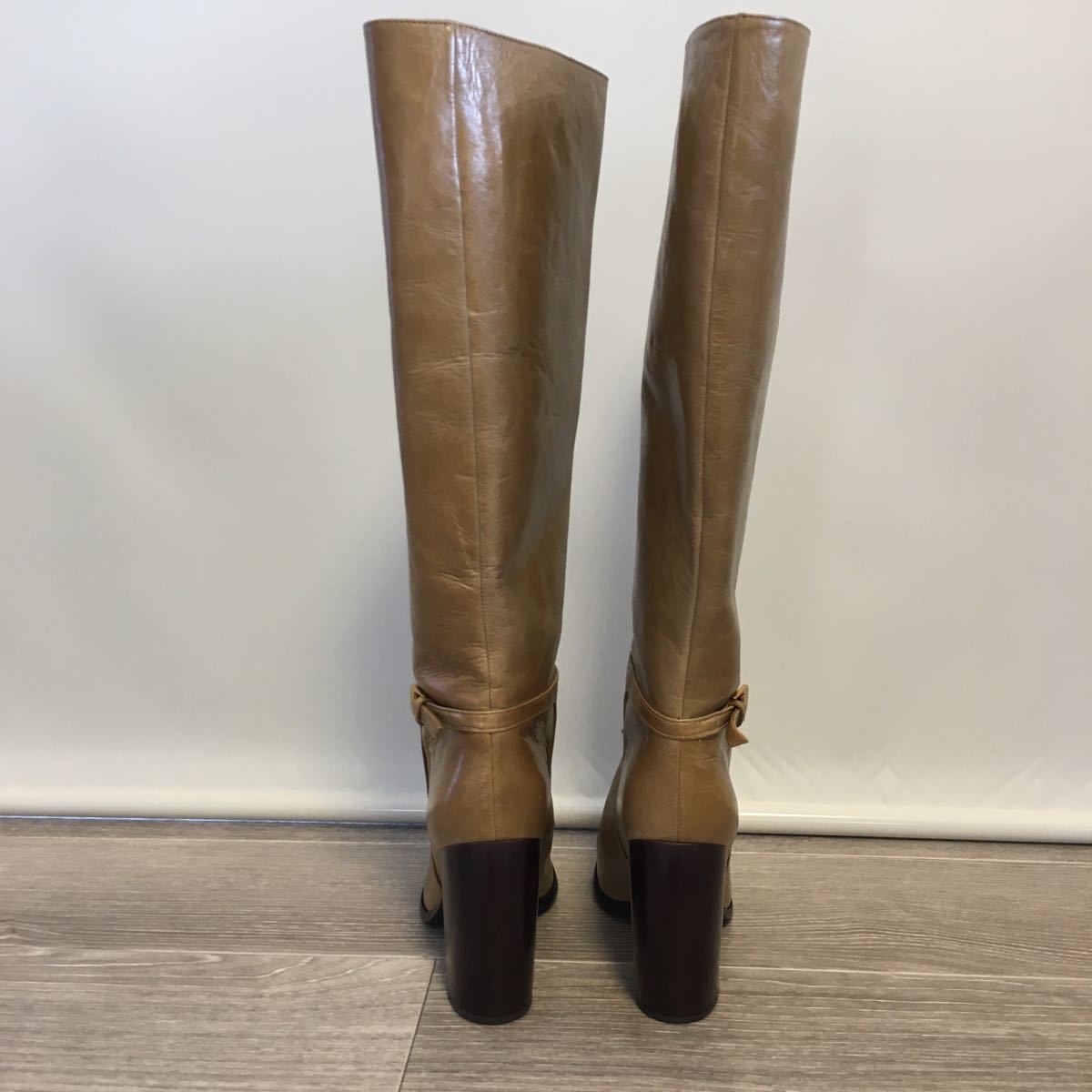 YM/724 TORY BURCH トリーバーチ Banana Heel Boots ロングブーツ サイズ表記7M ブラウン系 美品_画像2