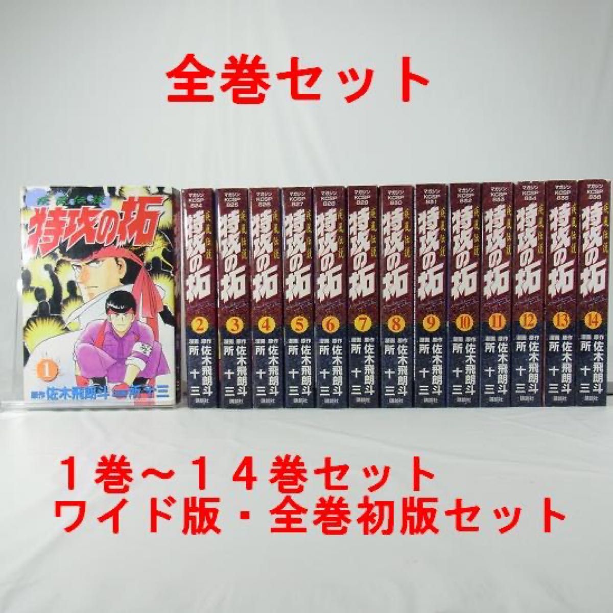 【全巻セット】疾風伝説 特攻の拓／１巻～１４巻セット【ワイド版】