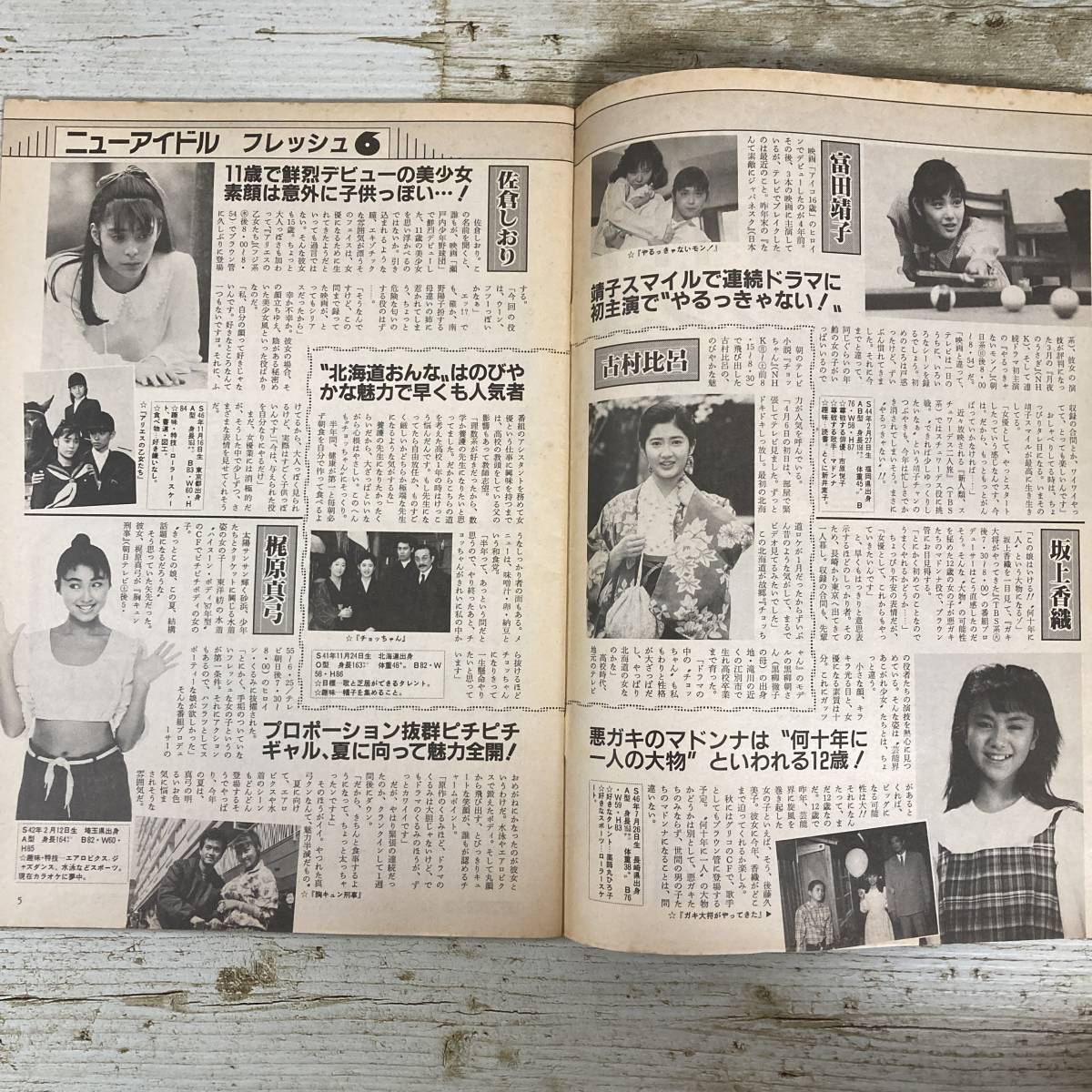 SA15-143 ■ 週刊テレビ番組 1987年(昭和62年) 4月24日 Vol.14-16　4/18－4/24 ■ 表紙：古村比呂 ＊レトロ＊ジャンク【同梱不可】_画像6