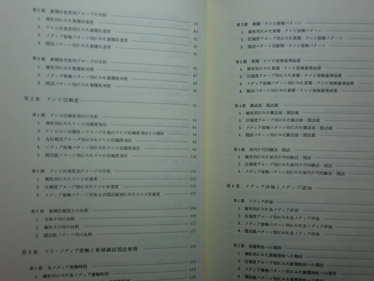 180409k07★ky 希少本 非売品 現代の新聞読者とマスコミ接触の実態 日本新聞協会研究所 1984年 新聞信頼度調査 マスメディア テレビ信頼度_画像7