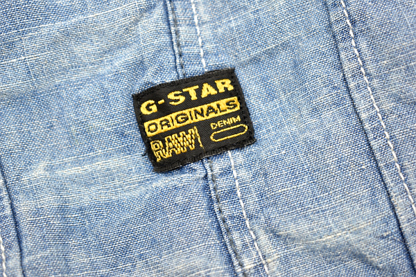 Y-5485★送料無料★G-STAR RAW ジースターロウ ORIGINALS★ヴィンテージ&クラッシュ加工 デニム 五分丈 ウエスタン シャツ ＸＳ_画像6