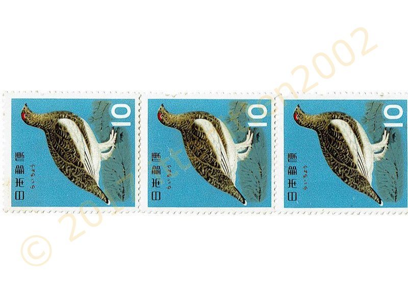 [ unused ] stamp block bird series .....10 jpy x3 sheets total face value 30 jpy minute postage 62 jpy ~