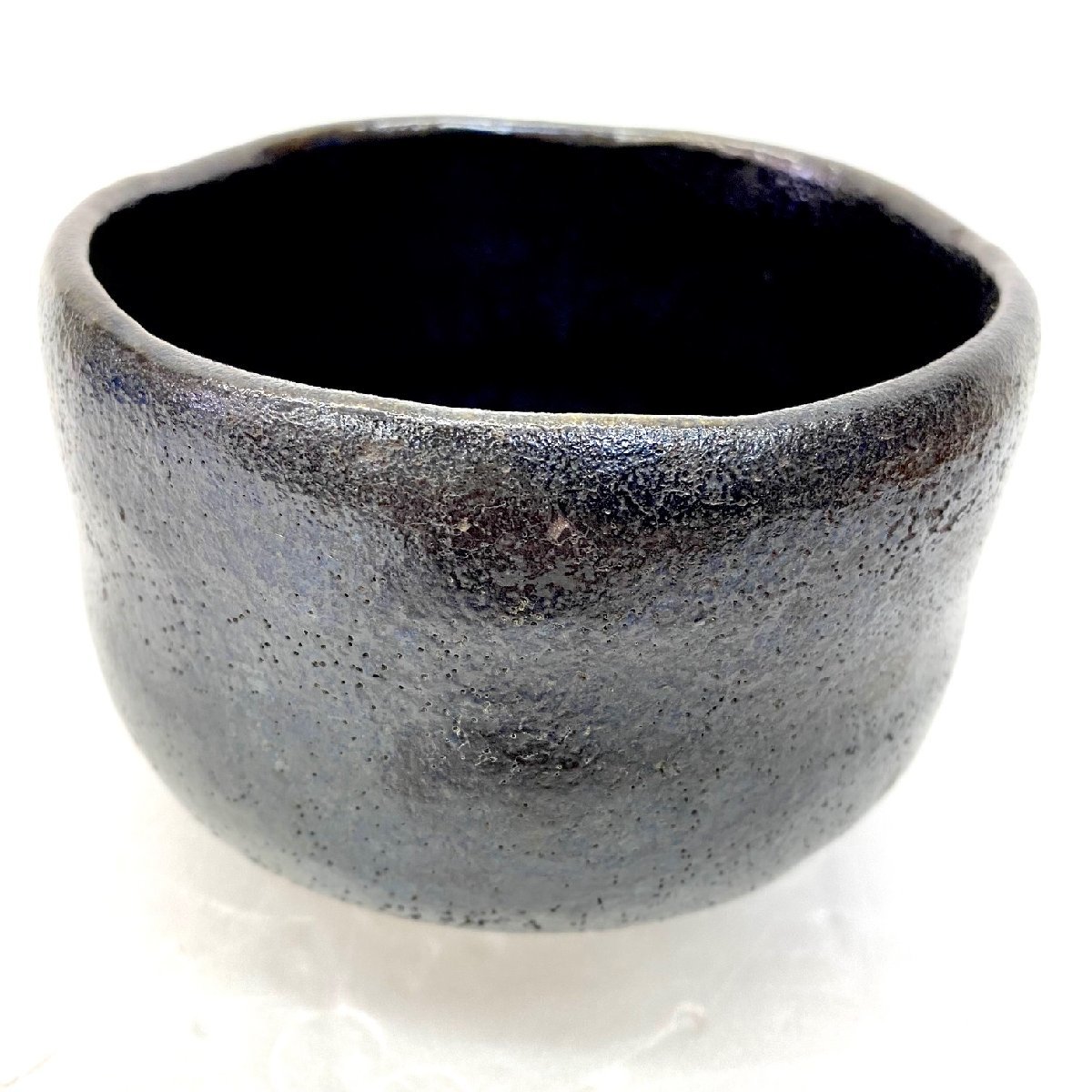 骨董】黒樂 樂印 抹茶碗 陶器 京焼 茶器 茶道具 抹茶 緑茶 お茶 お茶