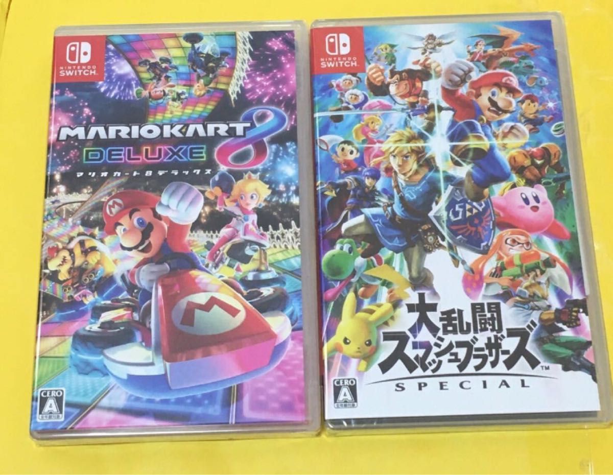新品未開封】シュリンク付き マリオカート8 大乱闘スマッシュブラザーズ-