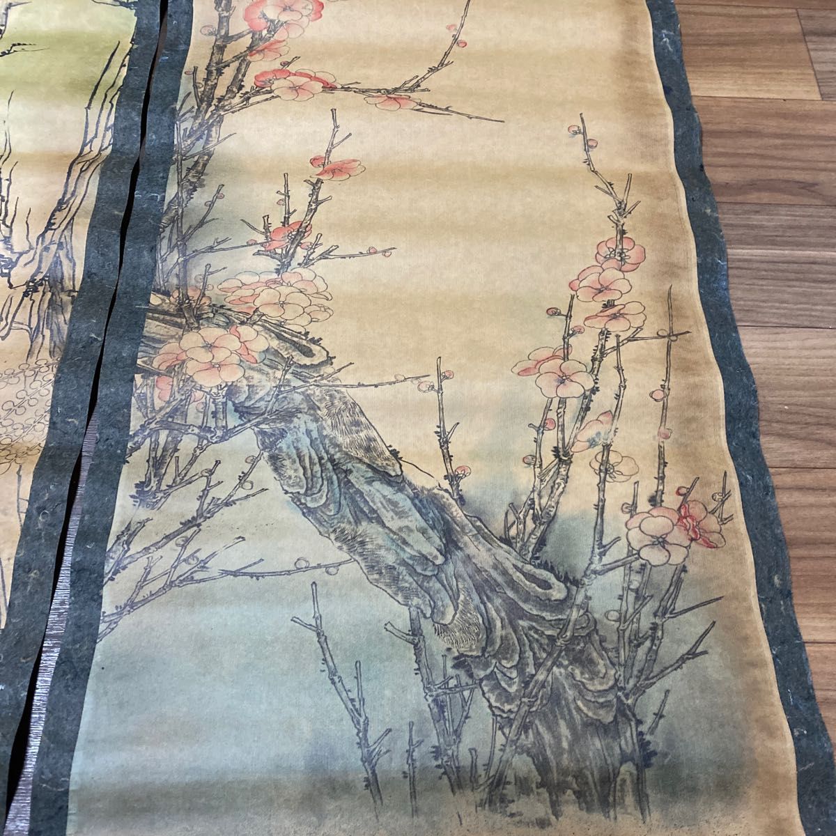 中国書画 鄭板橋「梅蘭竹菊」花卉絵 4枚セット 近代現代書画 掛け軸 掛軸 模写