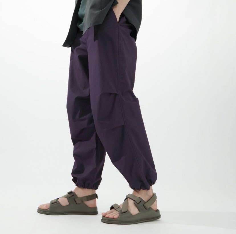 UNIQLO U ワイドフィットパラシュートパンツ 73 DARK PURPLU ユニクロ ユニクロユー ダークパープル カーゴパンツ 軍パン ワークパンツ_画像6