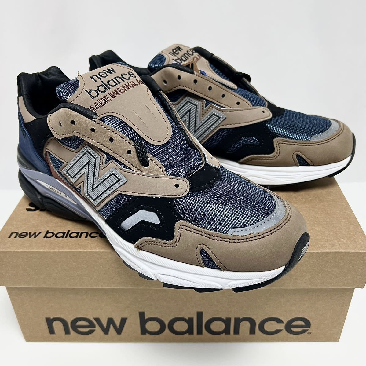 25cm 新品 ニューバランス M920 INV イギリス製 ベージュ ブラウン ネイビー NEW BALANCE 英国製 MADE IN ENGLAND Made in UK 920 M920INV