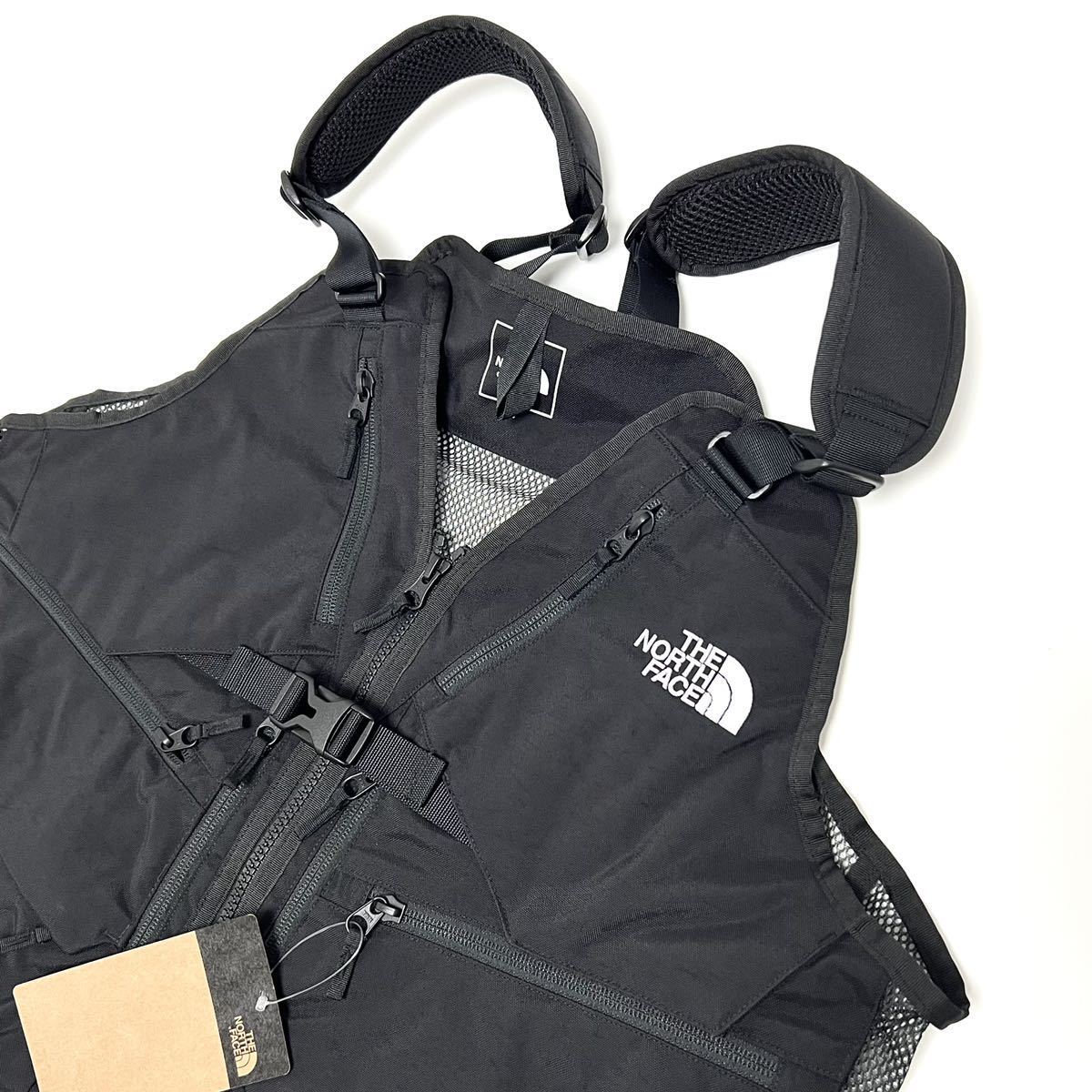 L 新品 ノースフェイス ギア メッシュ ベスト Gear Mesh Vest 黒 キャンプ用 キャンプベスト ギアメッシュ アウトドア ブラック ポケット多_画像4