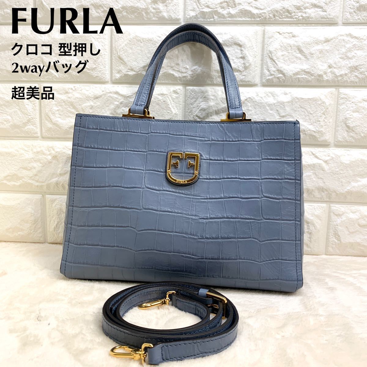 ついに再販開始！】 2way 巾着 フルラ FURLA グレー バッグ ハンド