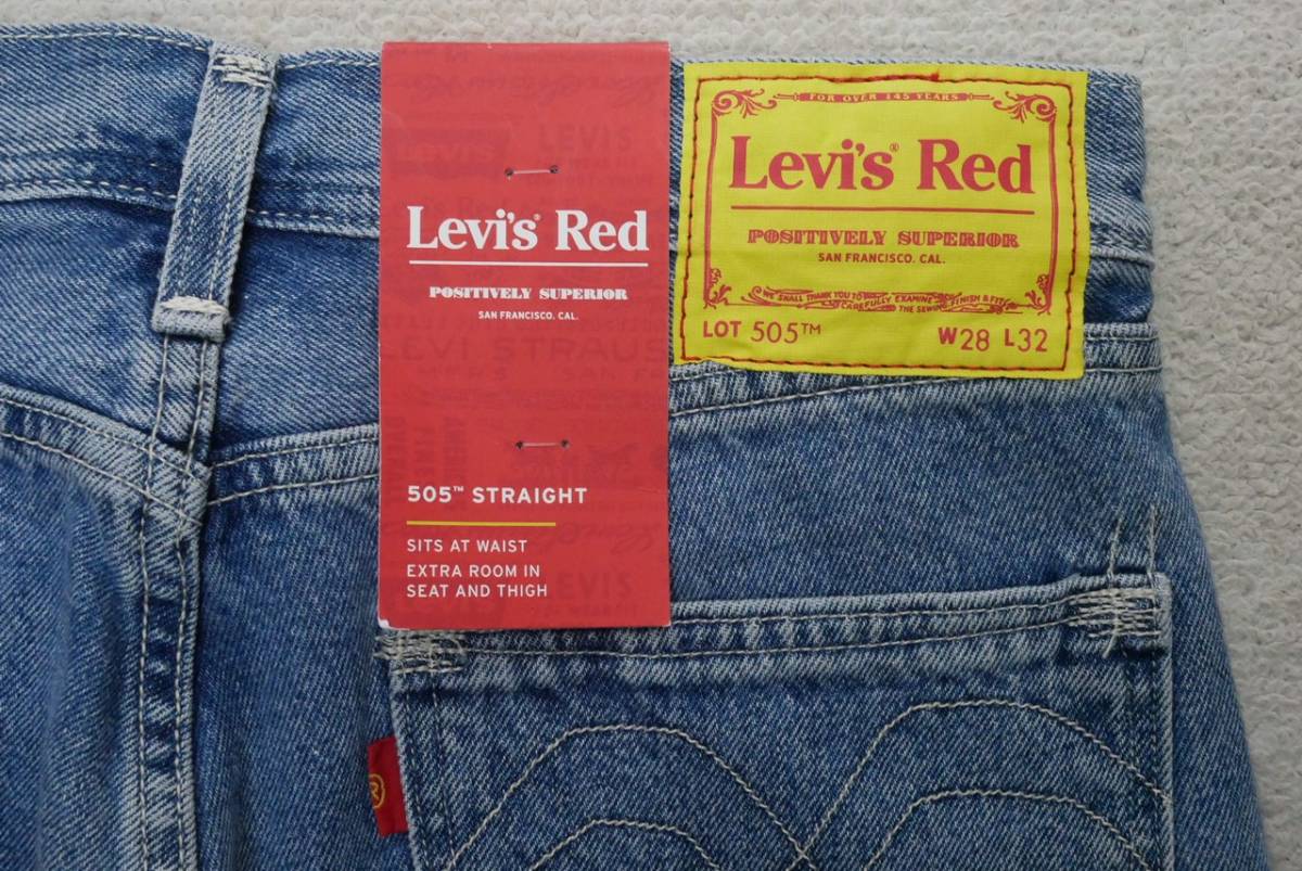 新品リーバイスA0184-0002 W28 Levi's Red LR 505 ストレート FIVE STARS インディゴ・ライトユーズド Levi's Red Collection_画像5