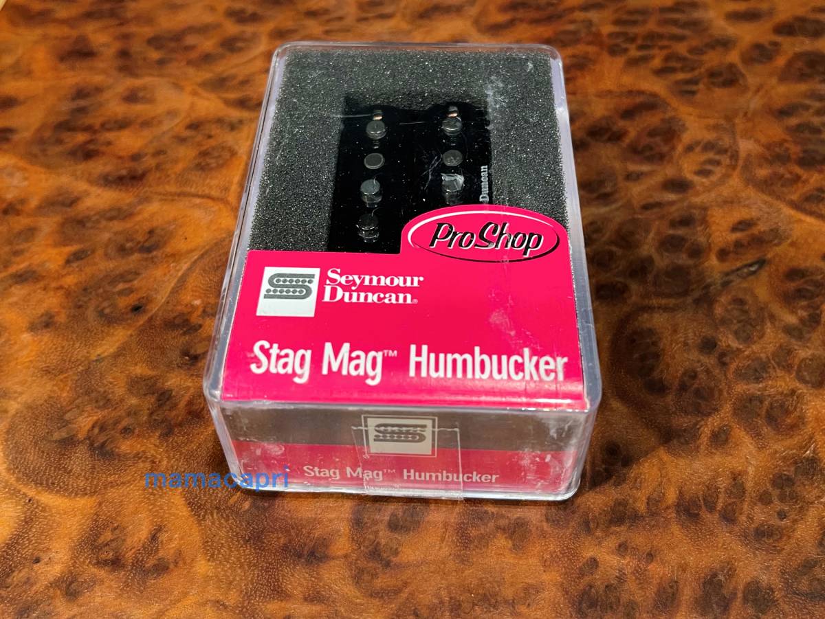 新品 Seymour Duncan SH-3 Black Stag Mag Humbucker Pickup ロゴ有 セイモア ダンカン ハムバッカー ピックアップ ブラック スタッグ マグ