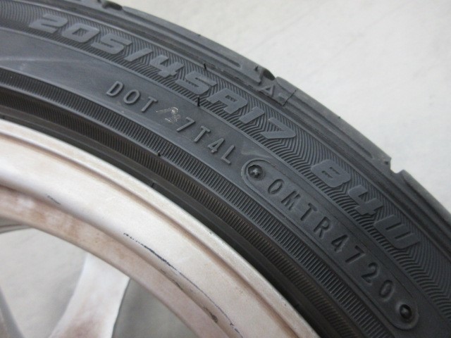 PANASPORT RACING アルミ 17インチ 4H PCD100 M12・2020年製 DIREZZA DZ101 205/45R17 タイヤ付 4本 R53 ミニ クーパーS_画像4