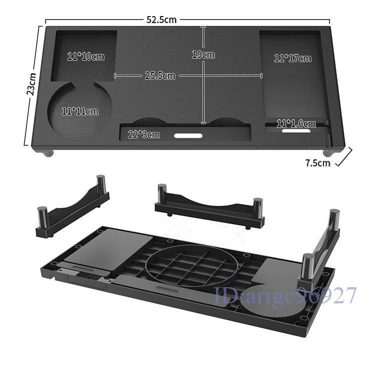 X528☆新品卓上整理 パソコン　収納スペース　パソコンスタンド　モニター台 猫背防止 4つUSB付き　パソコン周辺　タブレット　仕事_画像3