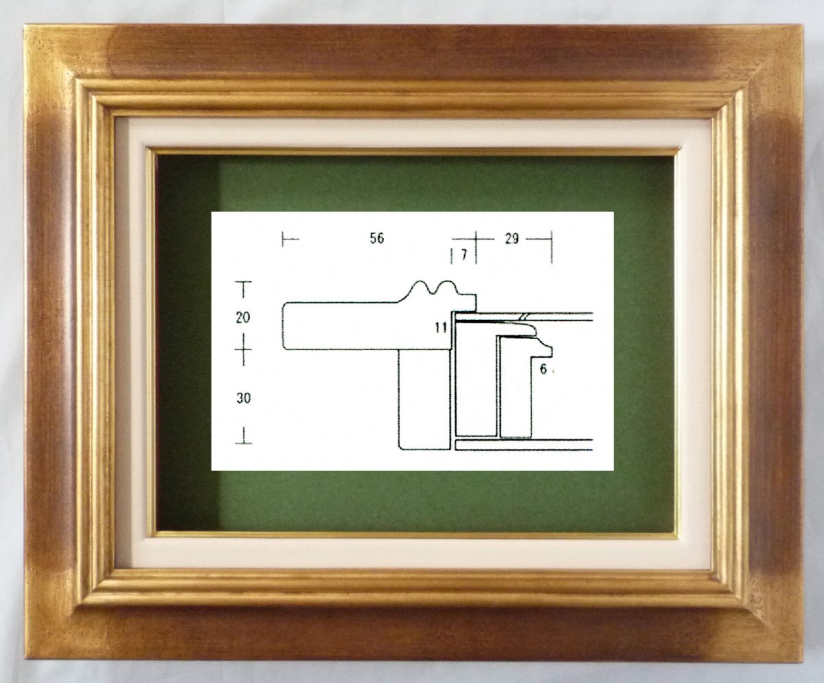 額縁 油彩額縁 油絵額縁 木製フレーム 月桂 金 サイズM30号 | www