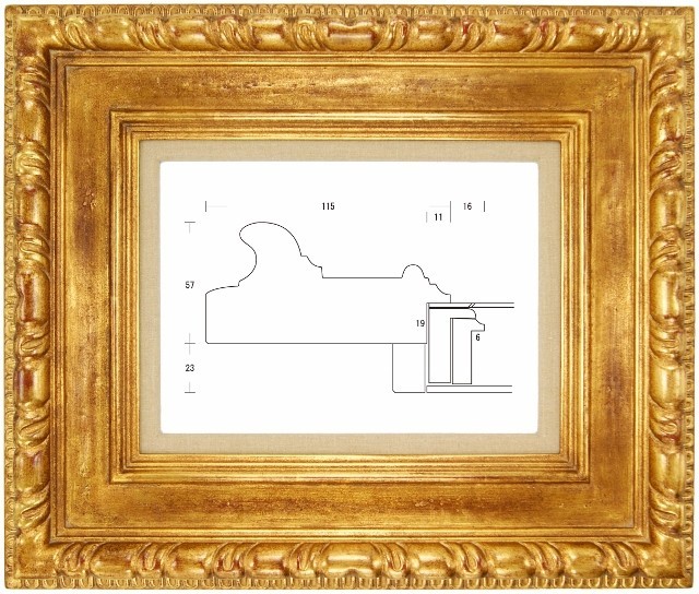 額縁 油彩額縁 油絵額縁 木製フレーム SACA04-10 金 サイズP60号 | www
