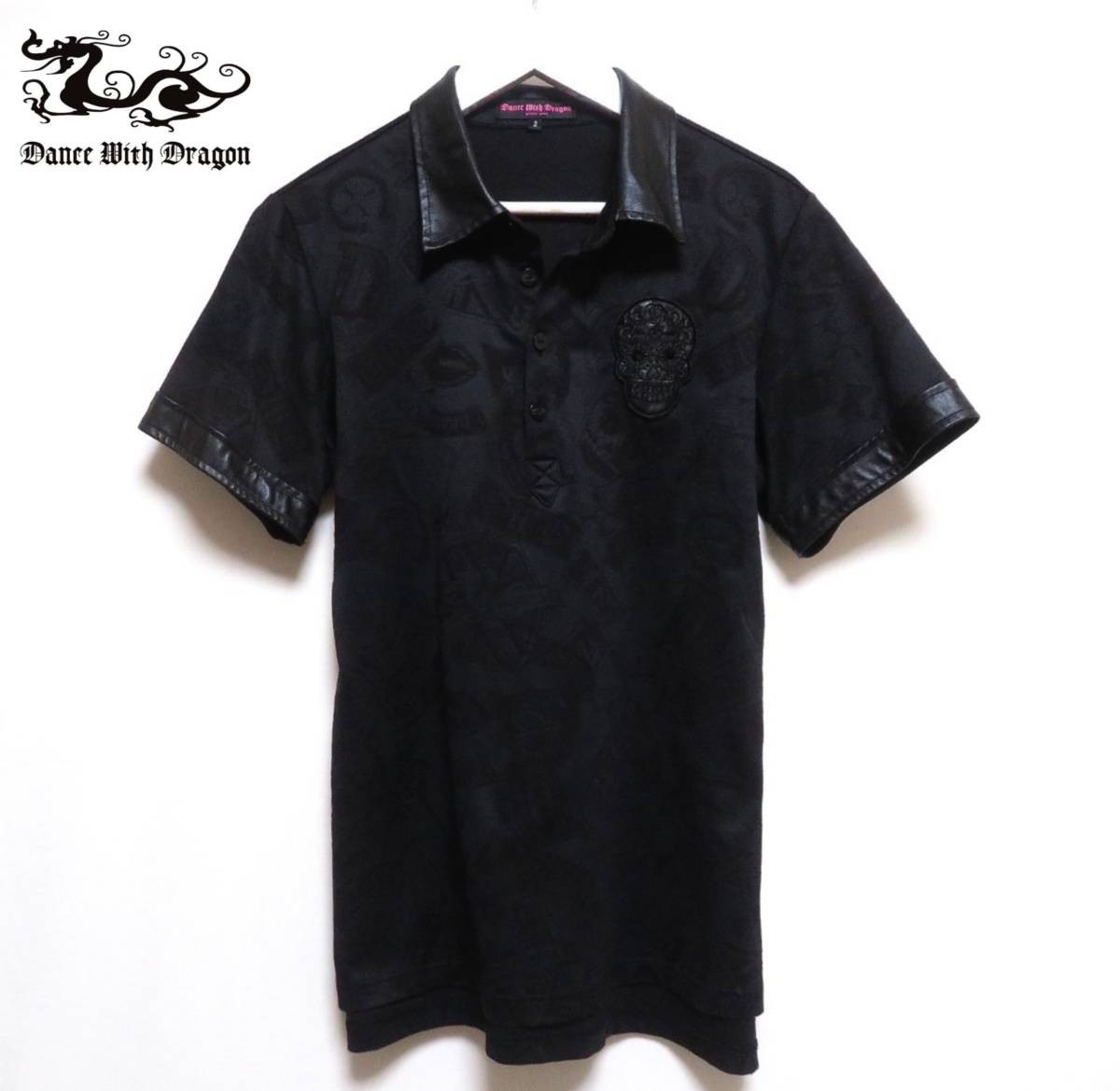 美品 DanceWithDragon ダンスウィズドラゴン ドライポロシャツ 半袖