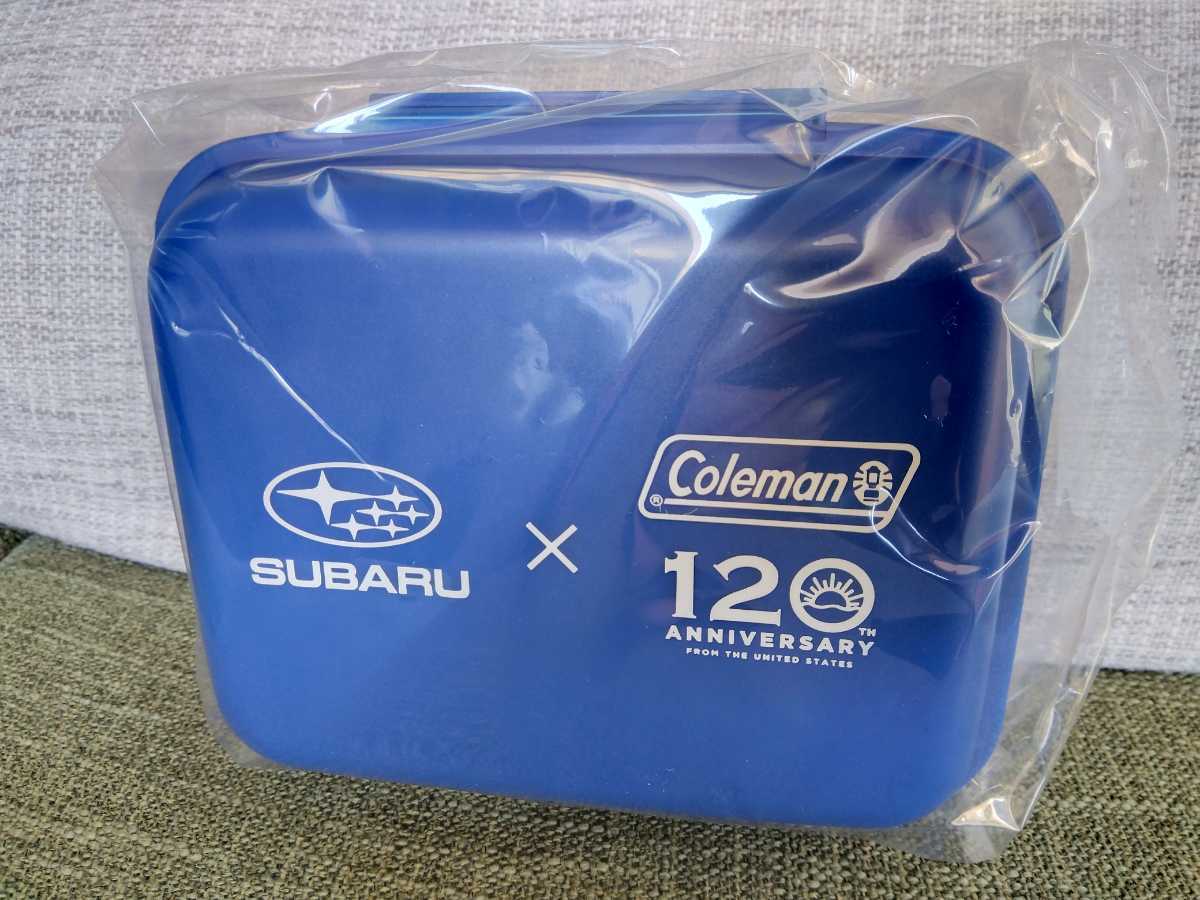  Subaru ×Coleman 120 anniversary commemoration ланч box голубой не использовался стоимость доставки 350 иен ~ SUBARU Coleman синий 