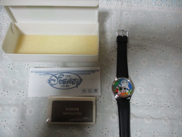 1990年代 ディズニーストア 限定オープニングウオッチ 腕時計 ミッキーマウスとミニーマウス　ドナルドダック 札幌店 SAPPORO　未使用_画像1