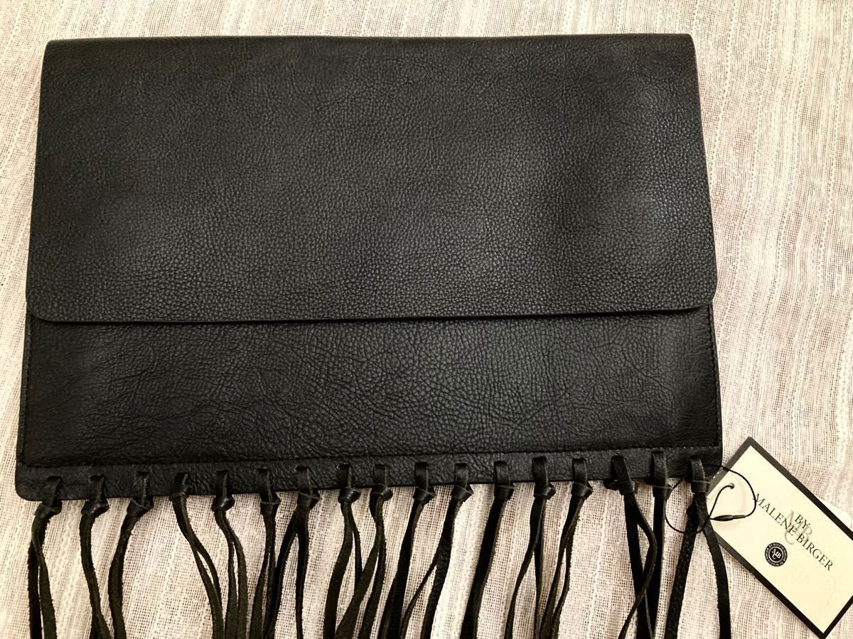 バイマレーネビルガー】定価58,300円 牛革 フリンジ クラッチバッグ 未