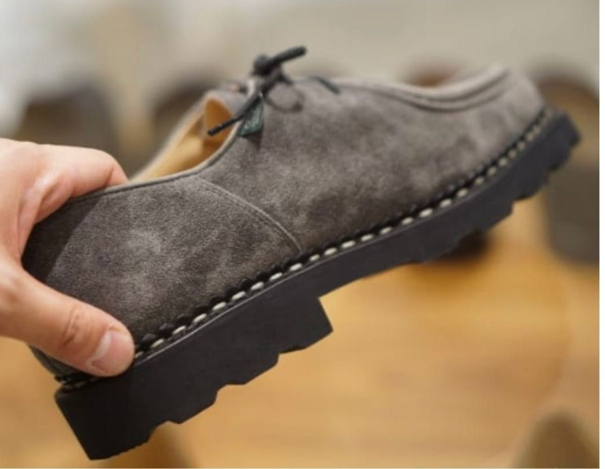新品 箱付き paraboot パラブーツ ミカエル グレー スウェード 新品 箱付き paraboot パラブーツ ミカエル グレー スウェード