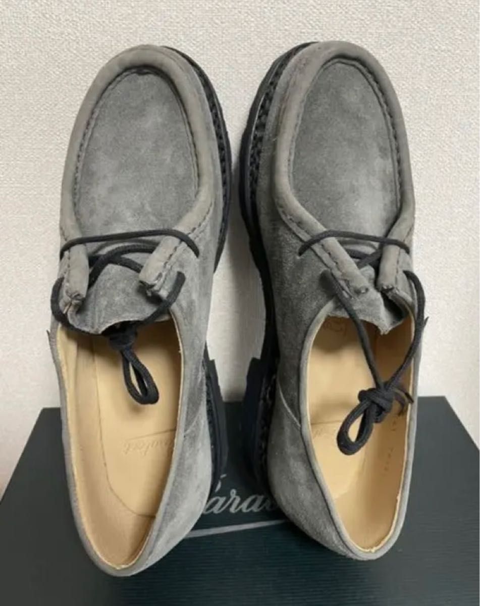 新品 箱付き paraboot パラブーツ ミカエル グレー スウェード 新品 箱付き paraboot パラブーツ ミカエル グレー スウェード