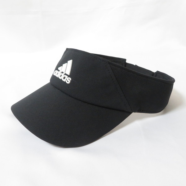 古着 OSFZ(54-57cm) adidas/アディダス ゴルフ サンバイザー 帽子 キャップ ブラック HD7304_画像2