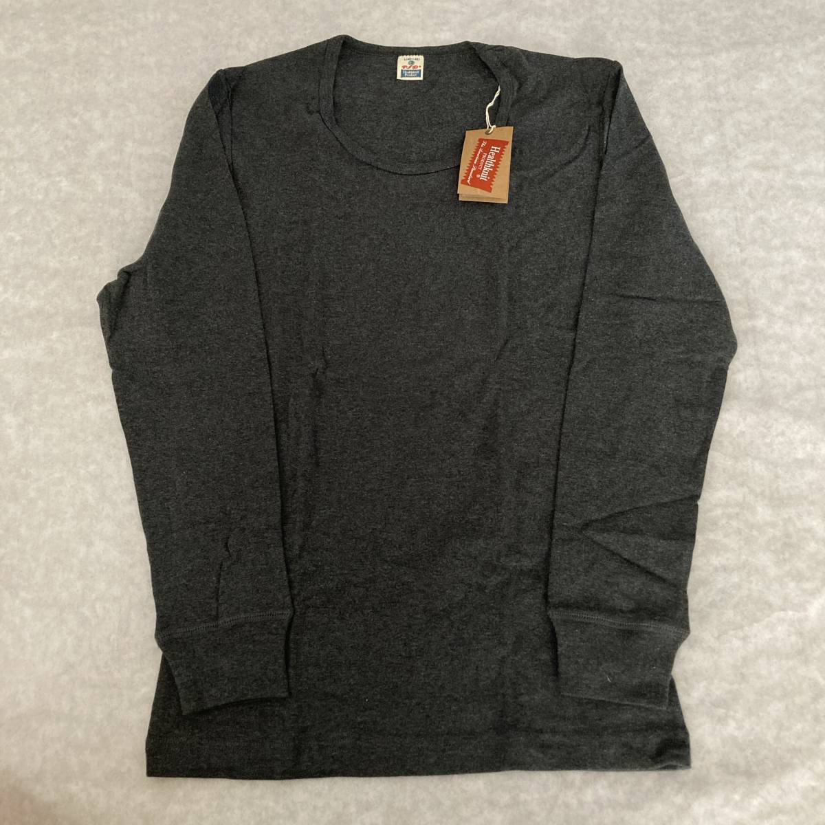 新品 Healthknit ヘルスニット 2枚セット L 3/4スリーブTシャツ 001 オフホワイト ロングスリーブTシャツ 002 チャコールグレー 廃版品_画像5