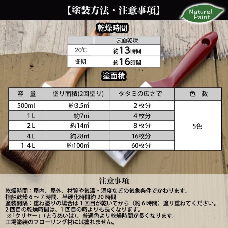 自然塗料 CANADAの本物。 カナダフォレスト ナチュラルペイント 　500ml 全5色　木材保護着色塗料 塗料 木部用 防虫 防腐 防カビ_画像6