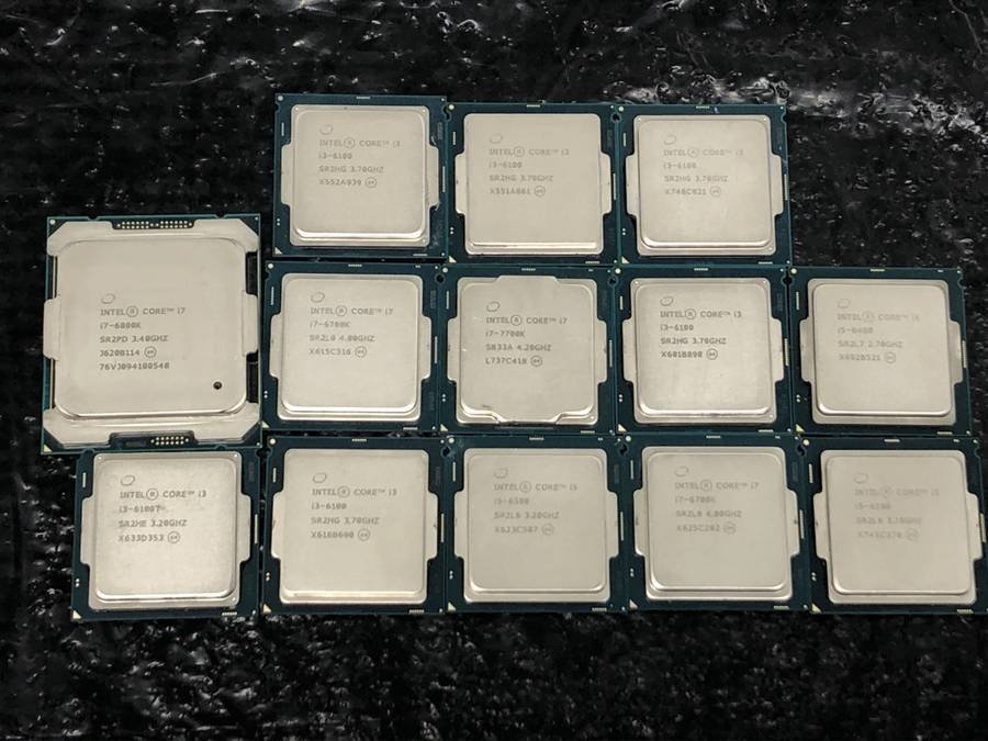 数量は多】 計13枚セット CPU - intel まとめ売り 6100□現状品 i3