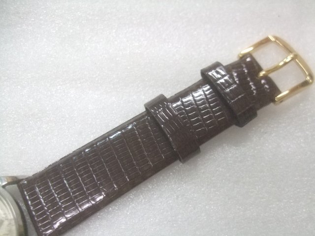 1950sセイコー珍品ダイヤルユニーク手巻15石腕時計OH済、新品風防交換済　X365_画像4