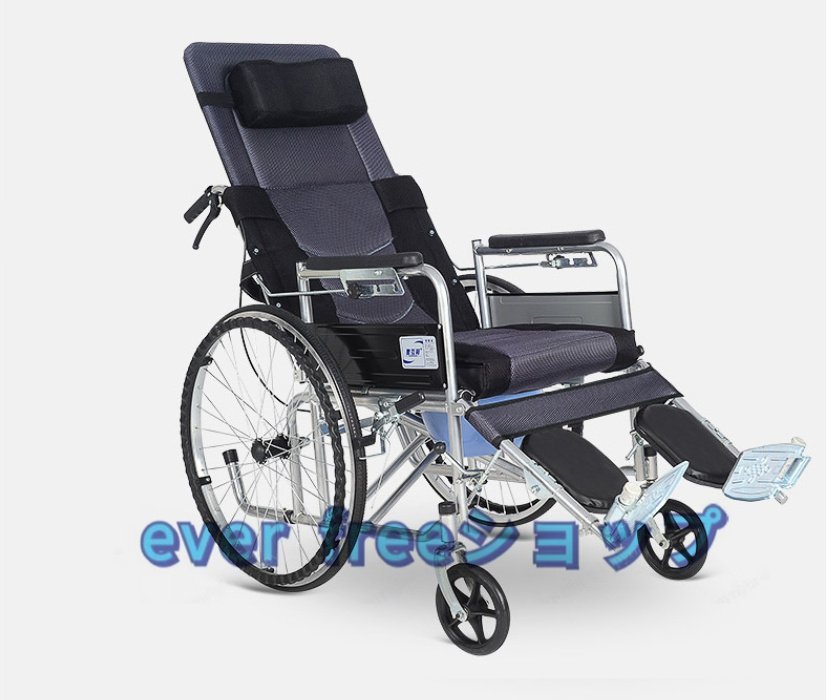 高品質☆ 多機能 車椅子 老人用 高品質 横になりできる 折り畳み式 便器付き /調整背もたれ カート_画像1