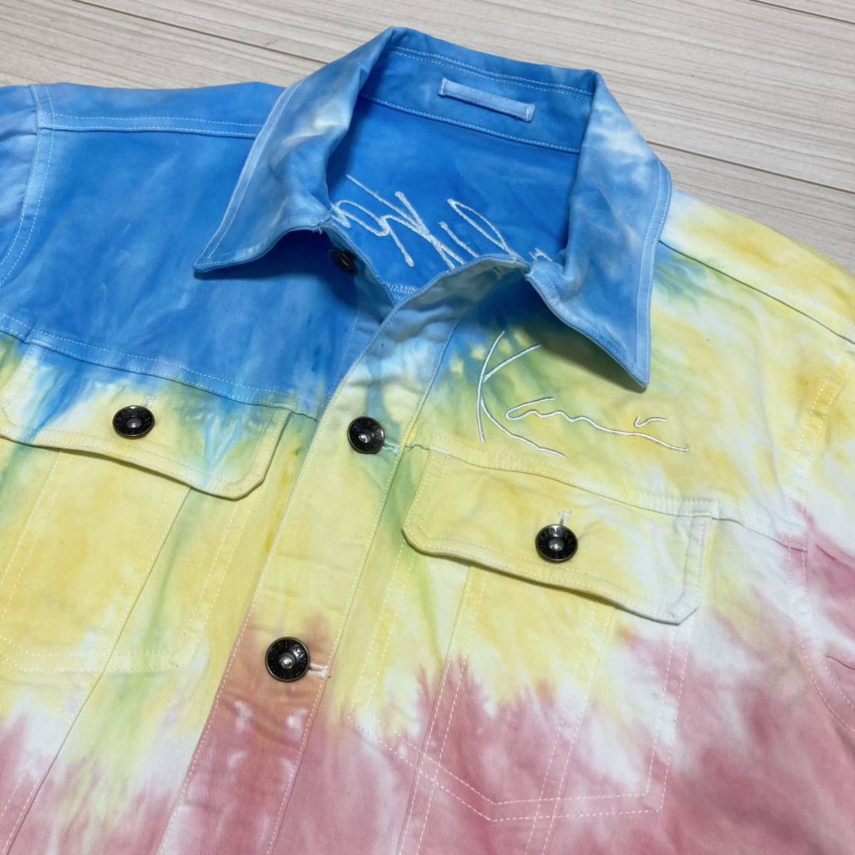 寿君着用 極美品 KARL KANI タイダイ ストレッチツイル ジャケット L