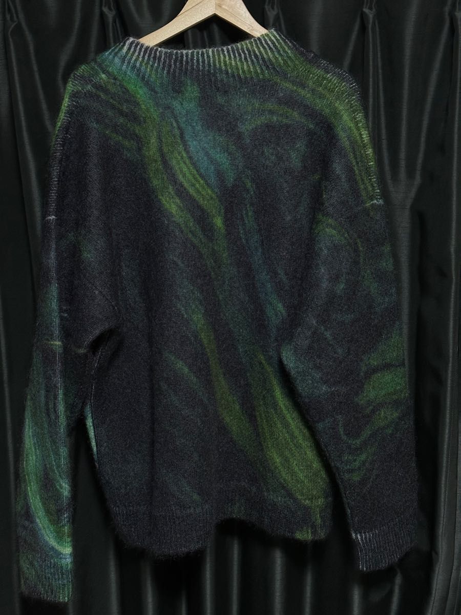 新品 NAMACHEKO REZYANE CREWNECK GREEN KNIT ナマチェコ ニット