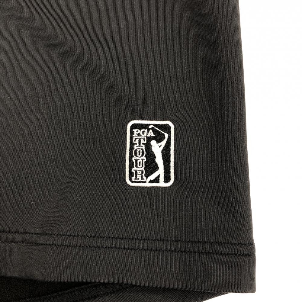 【超美品】ZOZO　CHAMPIONSHIP×PGA TOUR 長袖ハイネックシャツ 黒 裏起毛 ハーフジップ コラボ メンズ S ゴルフウェア ZOZO_画像3
