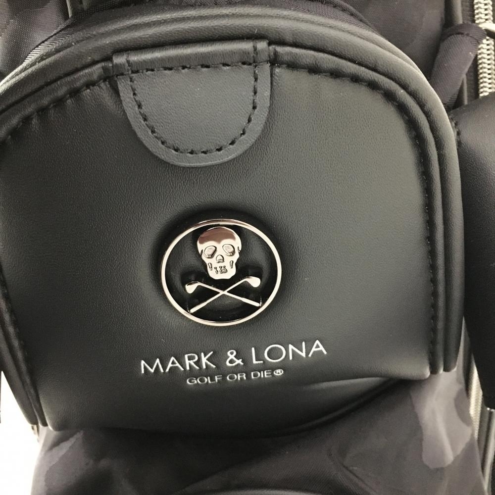 新品】マークアンドロナ スタンド式キャディバッグ 黒 迷彩×スカル カモフラ 9型ゴルフ 2022年モデル MARK＆LONA 