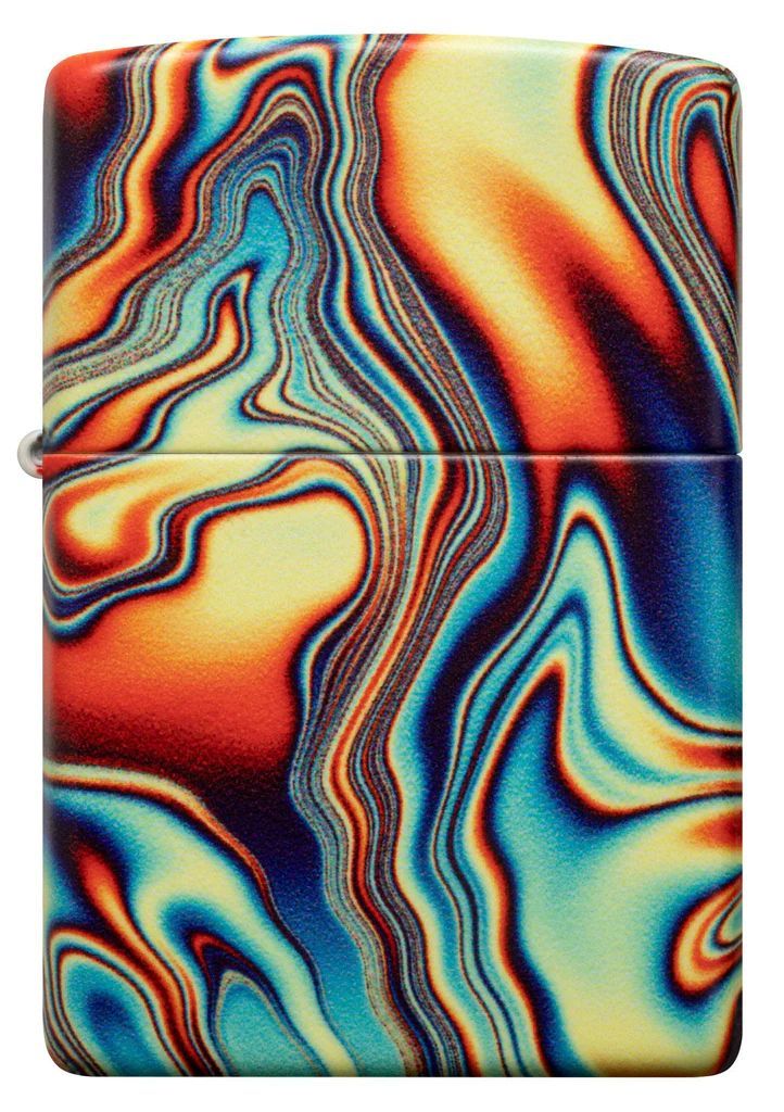 ジッポー オイルライター アメリカ加工 Colorful Swirl Design 48612&ギフトボックスセット（オイル＋フリント+BOX）/送料無料_画像1