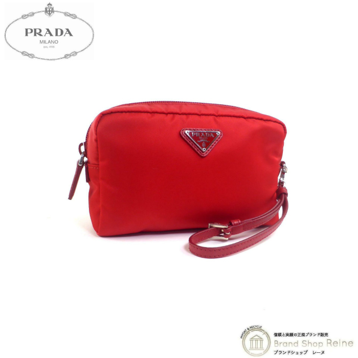 正規店仕入れの プラダ （PRADA） ナイロン ポーチ 1NE021 ROSSO（未