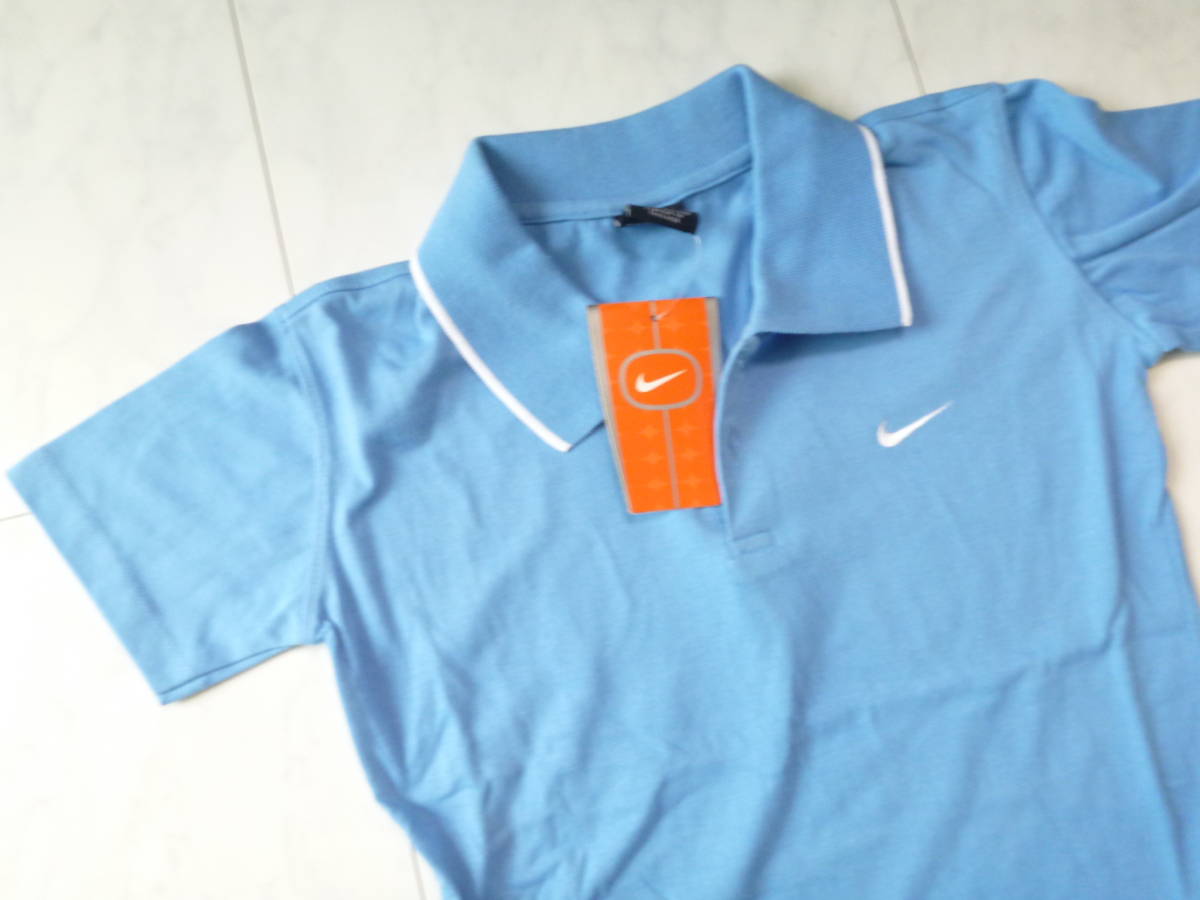 新品NIKE Nike★淺藍色短袖polo衫S.    原文:新品 NIKE　ナイキ★ 水色　半袖ポロシャツ　S