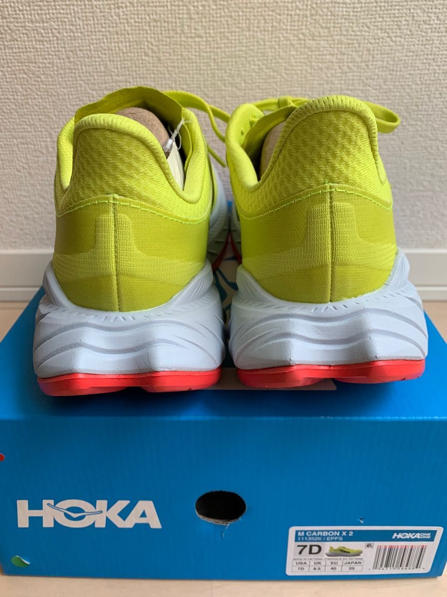 【新品】HOKA ONE ONEホカオネオネ　CARBON Ⅹ 2 (カーボンⅩ2) ◆25.0㎝◆¥27,500◆匿名配送