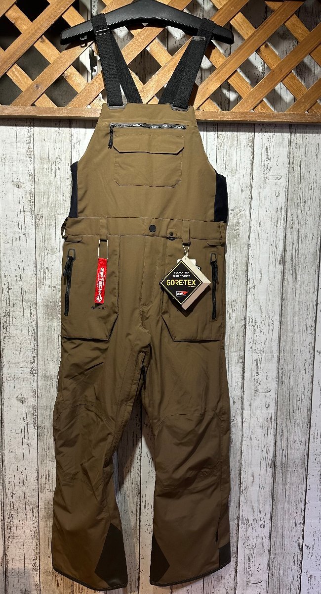 新品未使用 22-23 VOLCOM RAIN GORE-TEX BIB OVERALL DTK Lサイズ ビブパン スノーボードパンツ